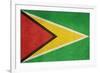 Grunge Sovereign State Flag Of Country Of Guyana In Official Colors-Speedfighter-Framed Art Print