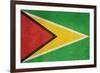 Grunge Sovereign State Flag Of Country Of Guyana In Official Colors-Speedfighter-Framed Art Print