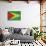 Grunge Sovereign State Flag Of Country Of Guyana In Official Colors-Speedfighter-Art Print displayed on a wall