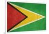 Grunge Sovereign State Flag Of Country Of Guyana In Official Colors-Speedfighter-Framed Art Print