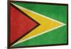 Grunge Sovereign State Flag Of Country Of Guyana In Official Colors-Speedfighter-Framed Art Print