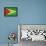 Grunge Sovereign State Flag Of Country Of Guyana In Official Colors-Speedfighter-Framed Stretched Canvas displayed on a wall