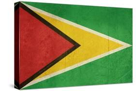 Grunge Sovereign State Flag Of Country Of Guyana In Official Colors-Speedfighter-Stretched Canvas