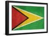 Grunge Sovereign State Flag Of Country Of Guyana In Official Colors-Speedfighter-Framed Art Print