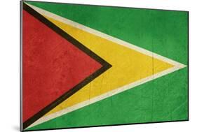 Grunge Sovereign State Flag Of Country Of Guyana In Official Colors-Speedfighter-Mounted Art Print