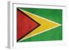 Grunge Sovereign State Flag Of Country Of Guyana In Official Colors-Speedfighter-Framed Premium Giclee Print