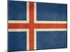 Grunge Sovereign State Flag Of Country Of Iceland In Official Colors-Speedfighter-Mounted Art Print