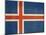 Grunge Sovereign State Flag Of Country Of Iceland In Official Colors-Speedfighter-Mounted Art Print