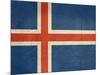 Grunge Sovereign State Flag Of Country Of Iceland In Official Colors-Speedfighter-Mounted Art Print