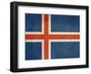 Grunge Sovereign State Flag Of Country Of Iceland In Official Colors-Speedfighter-Framed Art Print
