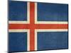 Grunge Sovereign State Flag Of Country Of Iceland In Official Colors-Speedfighter-Mounted Art Print