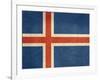 Grunge Sovereign State Flag Of Country Of Iceland In Official Colors-Speedfighter-Framed Art Print