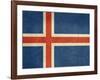 Grunge Sovereign State Flag Of Country Of Iceland In Official Colors-Speedfighter-Framed Art Print