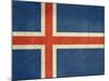 Grunge Sovereign State Flag Of Country Of Iceland In Official Colors-Speedfighter-Mounted Art Print