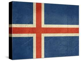 Grunge Sovereign State Flag Of Country Of Iceland In Official Colors-Speedfighter-Stretched Canvas