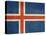 Grunge Sovereign State Flag Of Country Of Iceland In Official Colors-Speedfighter-Stretched Canvas