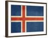 Grunge Sovereign State Flag Of Country Of Iceland In Official Colors-Speedfighter-Framed Art Print