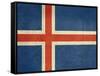 Grunge Sovereign State Flag Of Country Of Iceland In Official Colors-Speedfighter-Framed Stretched Canvas