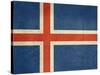 Grunge Sovereign State Flag Of Country Of Iceland In Official Colors-Speedfighter-Stretched Canvas