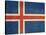 Grunge Sovereign State Flag Of Country Of Iceland In Official Colors-Speedfighter-Stretched Canvas