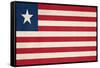 Grunge Sovereign State Flag Of Country Of Liberia In Official Colors-Speedfighter-Framed Stretched Canvas