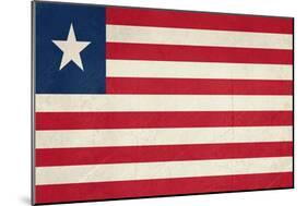 Grunge Sovereign State Flag Of Country Of Liberia In Official Colors-Speedfighter-Mounted Premium Giclee Print