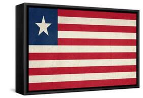 Grunge Sovereign State Flag Of Country Of Liberia In Official Colors-Speedfighter-Framed Stretched Canvas