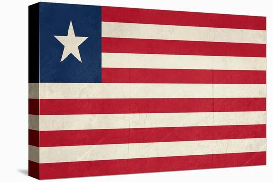 Grunge Sovereign State Flag Of Country Of Liberia In Official Colors-Speedfighter-Stretched Canvas