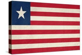 Grunge Sovereign State Flag Of Country Of Liberia In Official Colors-Speedfighter-Stretched Canvas