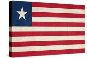 Grunge Sovereign State Flag Of Country Of Liberia In Official Colors-Speedfighter-Stretched Canvas