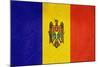 Grunge Sovereign State Flag Of Country Of Moldova In Official Colors-Speedfighter-Mounted Art Print