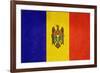 Grunge Sovereign State Flag Of Country Of Moldova In Official Colors-Speedfighter-Framed Art Print