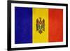 Grunge Sovereign State Flag Of Country Of Moldova In Official Colors-Speedfighter-Framed Art Print