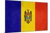 Grunge Sovereign State Flag Of Country Of Moldova In Official Colors-Speedfighter-Mounted Art Print