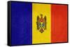 Grunge Sovereign State Flag Of Country Of Moldova In Official Colors-Speedfighter-Framed Stretched Canvas