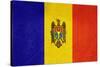 Grunge Sovereign State Flag Of Country Of Moldova In Official Colors-Speedfighter-Stretched Canvas