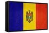 Grunge Sovereign State Flag Of Country Of Moldova In Official Colors-Speedfighter-Framed Stretched Canvas