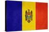 Grunge Sovereign State Flag Of Country Of Moldova In Official Colors-Speedfighter-Stretched Canvas