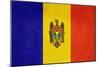 Grunge Sovereign State Flag Of Country Of Moldova In Official Colors-Speedfighter-Mounted Art Print