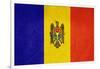 Grunge Sovereign State Flag Of Country Of Moldova In Official Colors-Speedfighter-Framed Art Print