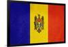 Grunge Sovereign State Flag Of Country Of Moldova In Official Colors-Speedfighter-Framed Art Print