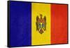 Grunge Sovereign State Flag Of Country Of Moldova In Official Colors-Speedfighter-Framed Stretched Canvas