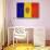 Grunge Sovereign State Flag Of Country Of Moldova In Official Colors-Speedfighter-Stretched Canvas displayed on a wall