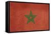 Grunge Sovereign State Flag Of Country Of Morocco In Official Colors-Speedfighter-Framed Stretched Canvas