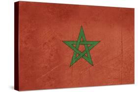 Grunge Sovereign State Flag Of Country Of Morocco In Official Colors-Speedfighter-Stretched Canvas