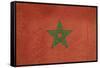 Grunge Sovereign State Flag Of Country Of Morocco In Official Colors-Speedfighter-Framed Stretched Canvas