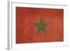 Grunge Sovereign State Flag Of Country Of Morocco In Official Colors-Speedfighter-Framed Art Print