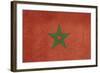 Grunge Sovereign State Flag Of Country Of Morocco In Official Colors-Speedfighter-Framed Art Print