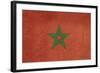 Grunge Sovereign State Flag Of Country Of Morocco In Official Colors-Speedfighter-Framed Art Print