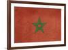 Grunge Sovereign State Flag Of Country Of Morocco In Official Colors-Speedfighter-Framed Art Print